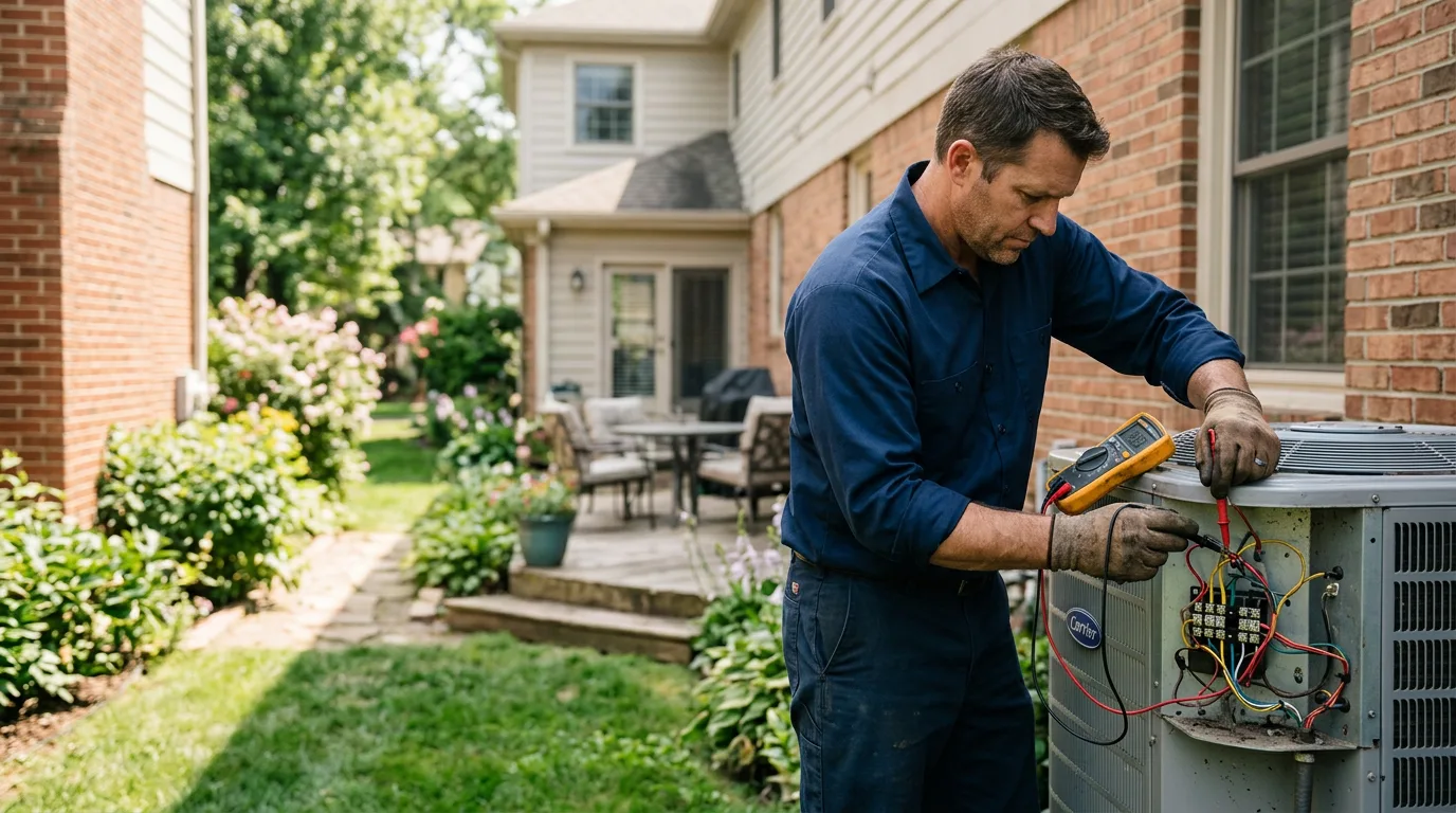 HVAC technician working near Thurston, OH